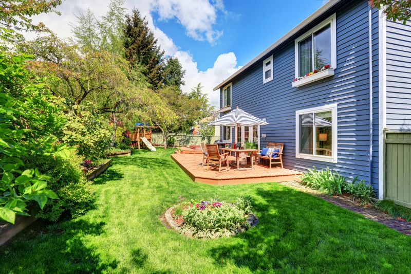 Blue Siding Installation